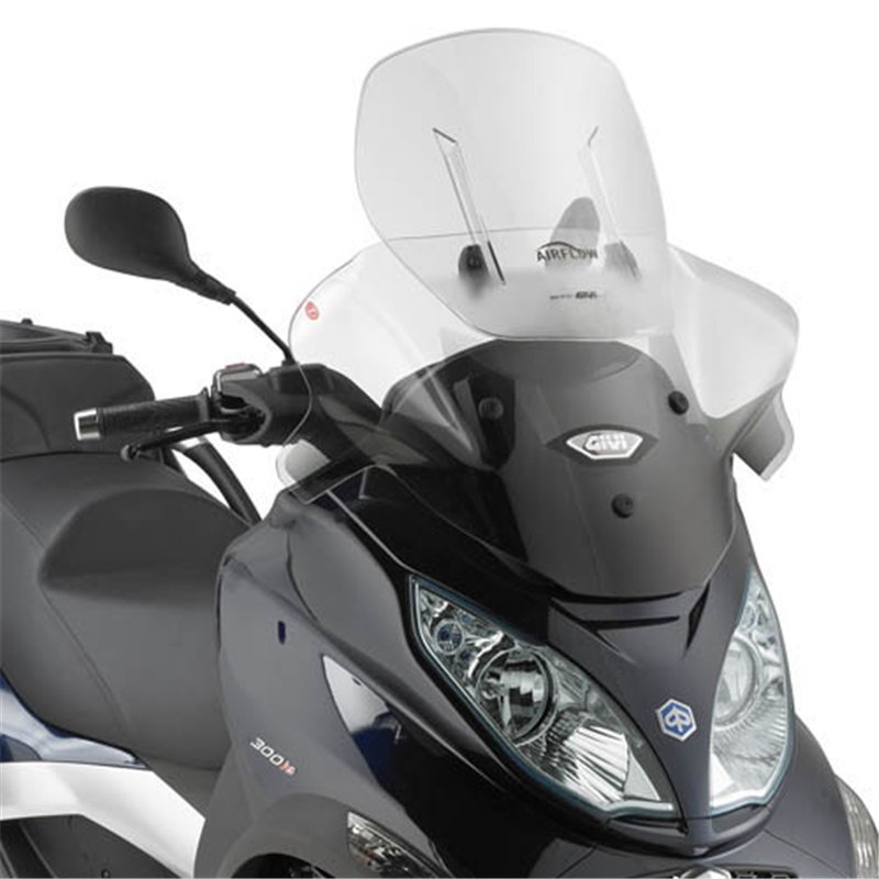 PIAGGIO Mp3 Touring 300 - 400 (11) / Mp3 Busines CÚPULA GIVI TRANSPARENTE AIRFLOW PIAGGIO Mp3 Touring 300 - 400 (11) / Mp3 Busines CÚPULA GIVI TRANSPARENTE AIRFLOW